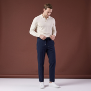 Pantaloni Richard bleumarin