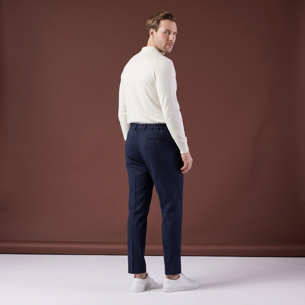 Pantaloni Richard bleumarin