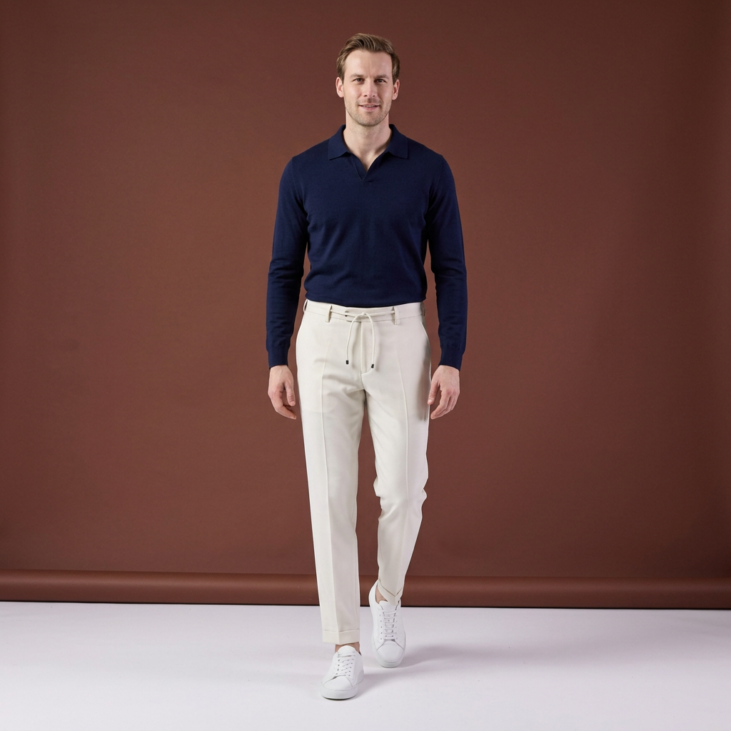 Pantaloni Richard crem