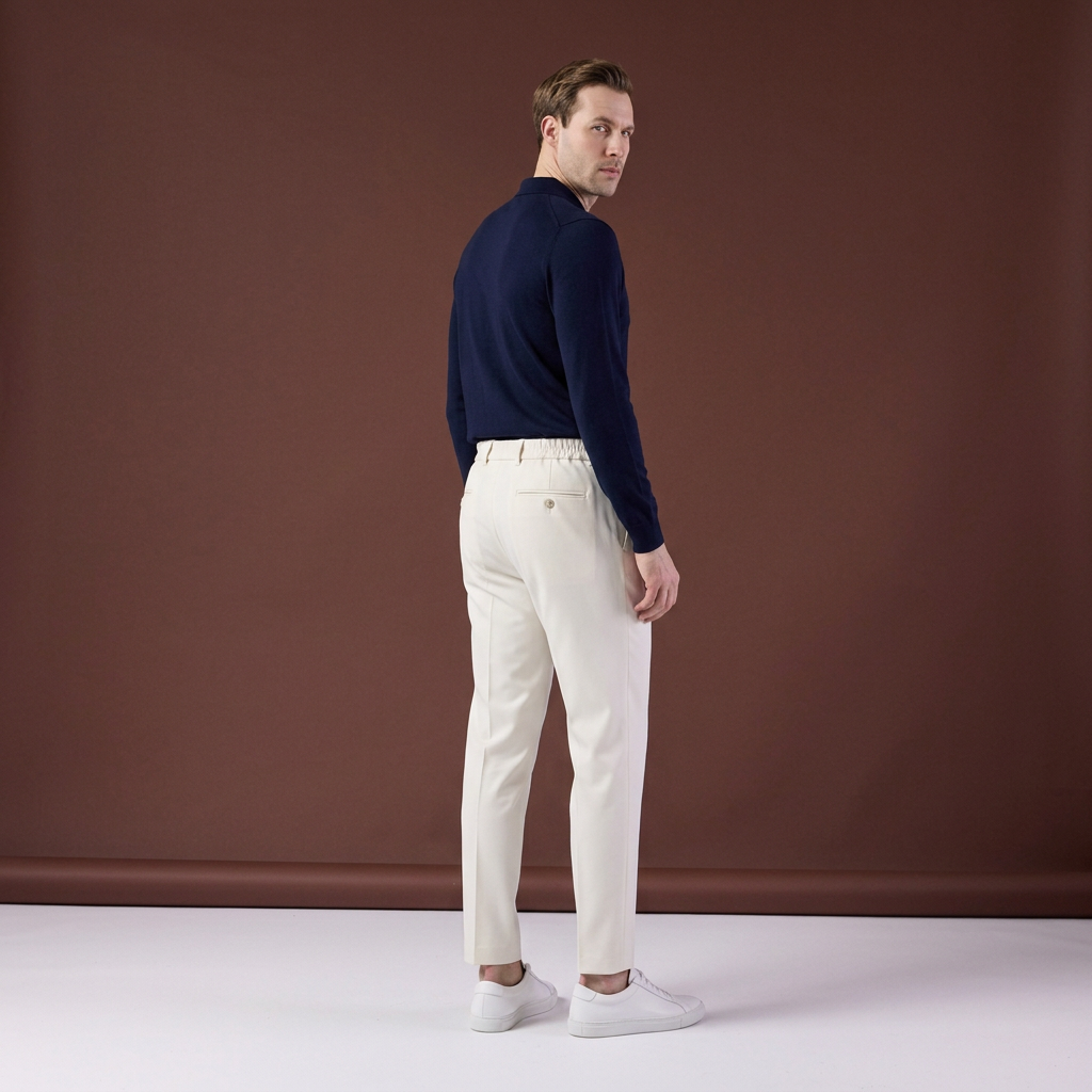 Pantaloni Richard crem
