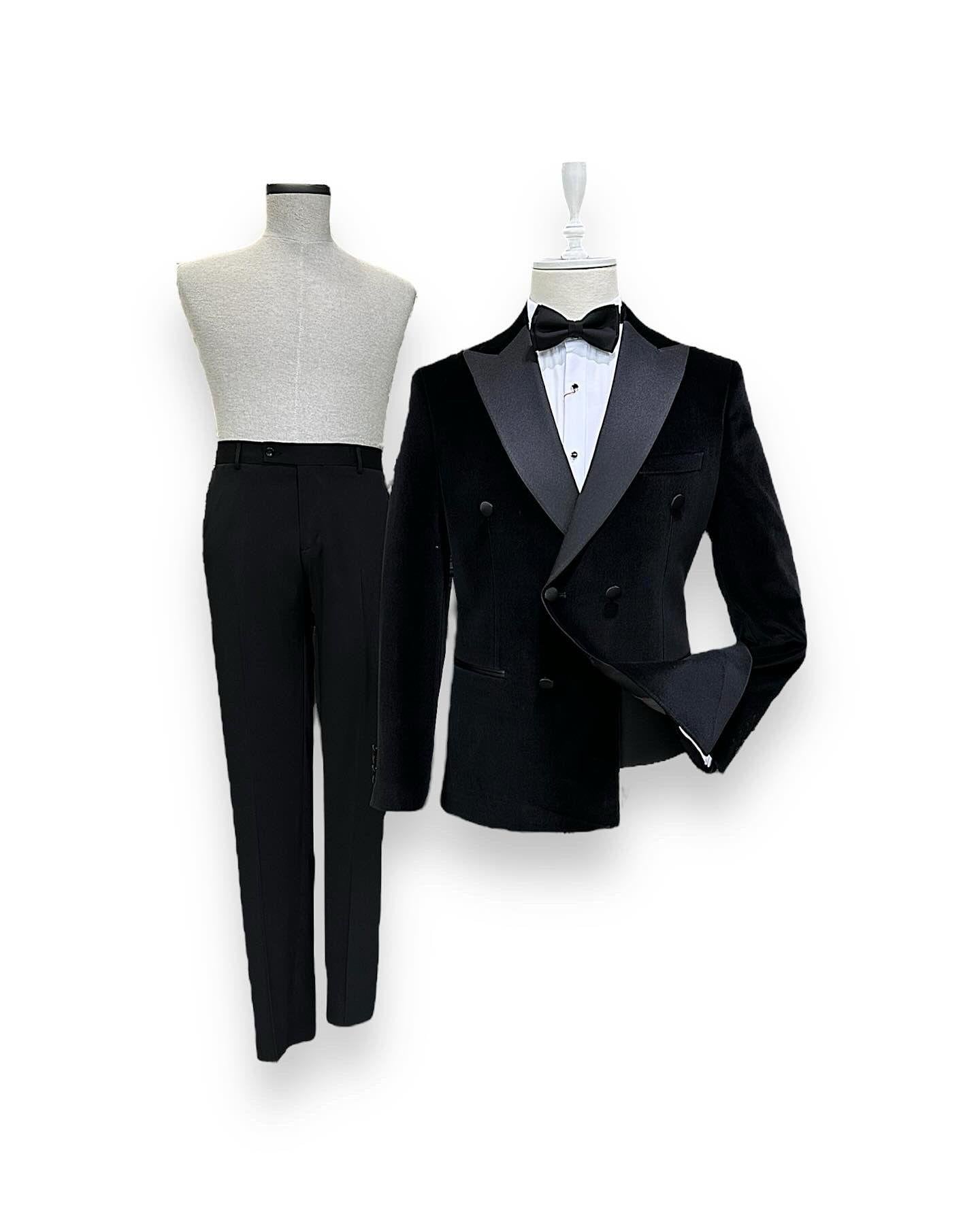 Costum Ceremonie din catifea negru