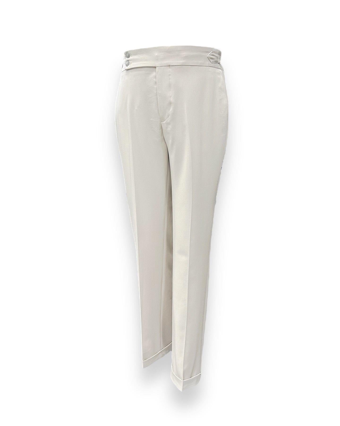 Pantaloni Kemerli crem