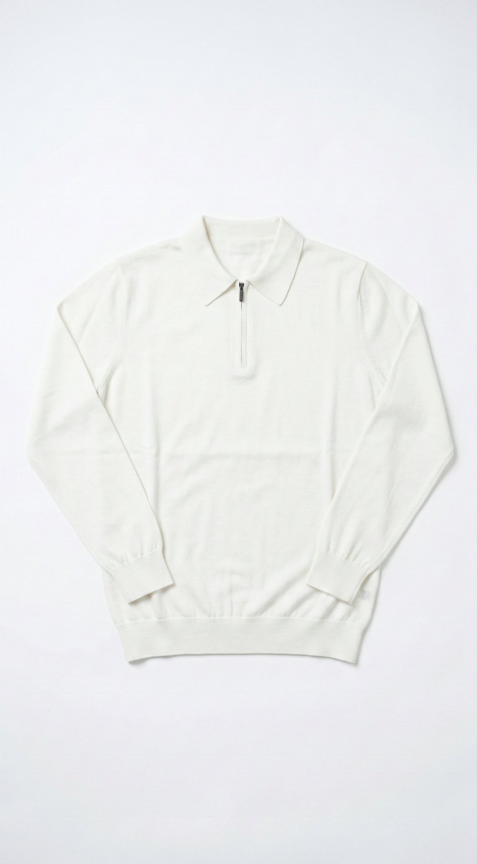 Bluză cu fermoar albă