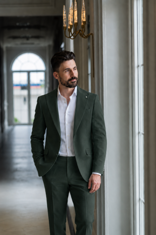 Costum Boost verde închis