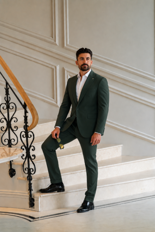 Costum Boost verde închis