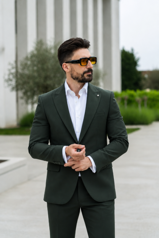Costum Boost verde închis